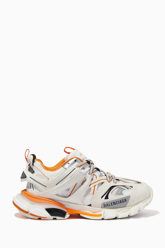 

Track Sneakers in Mesh & Nylon, White