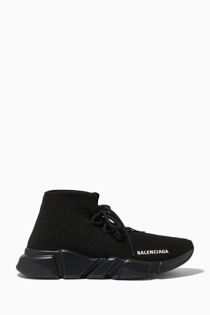 

Speed Graffiti Sneakers in Technical Knit, Black
