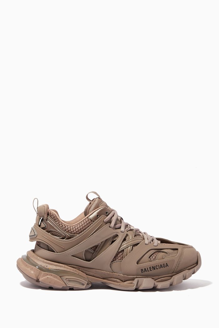 

Track Sneakers in Recycled Mesh & Nylon, Brown