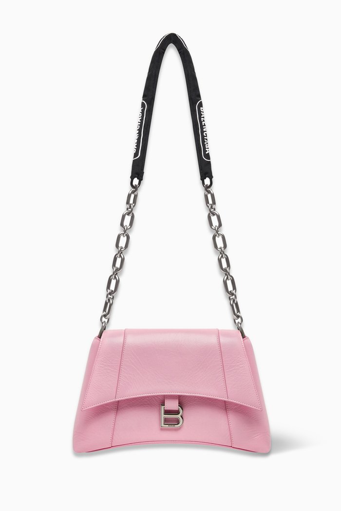 

Downtown Small Shoulder Bag with Chain in Calfskin, Pink
