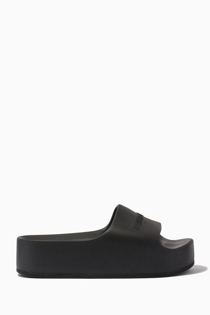 

Chunky Slides in Rubber, Black