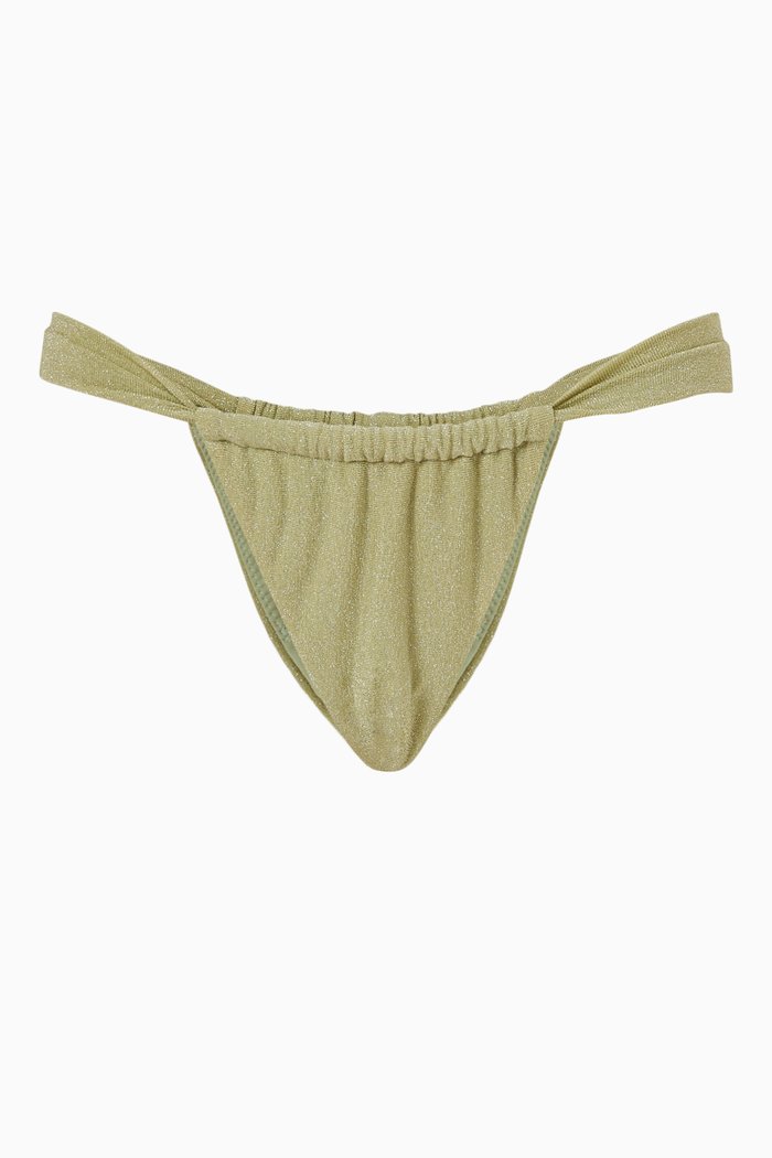 Sandra Bikini Bottoms in Lycra, Green
