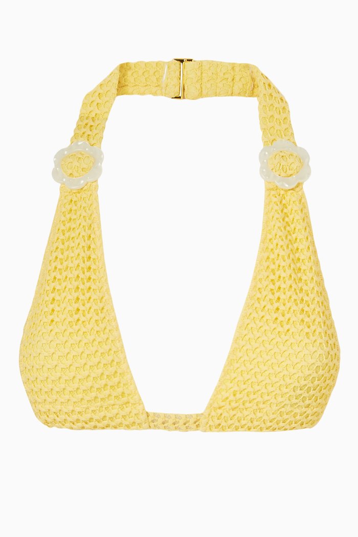 

Lani Bikini Top in Crochet, Yellow