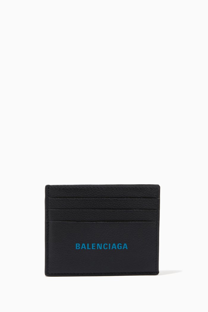 

Cash Card Holder in Grained Calfskin, Black