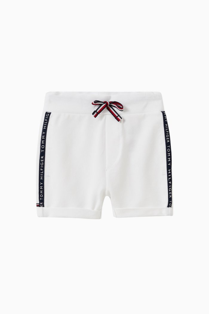 

Logo Tape Shorts in Organic French Terry, White