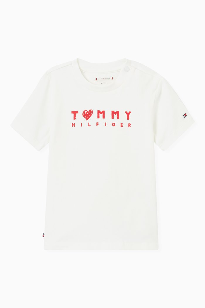 

Logo Print T-Shirt in Jersey, Neutral