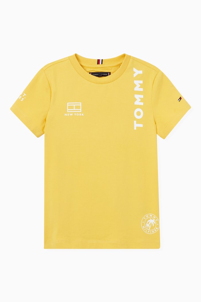 

Logo Print T-Shirt in Jersey, Yellow
