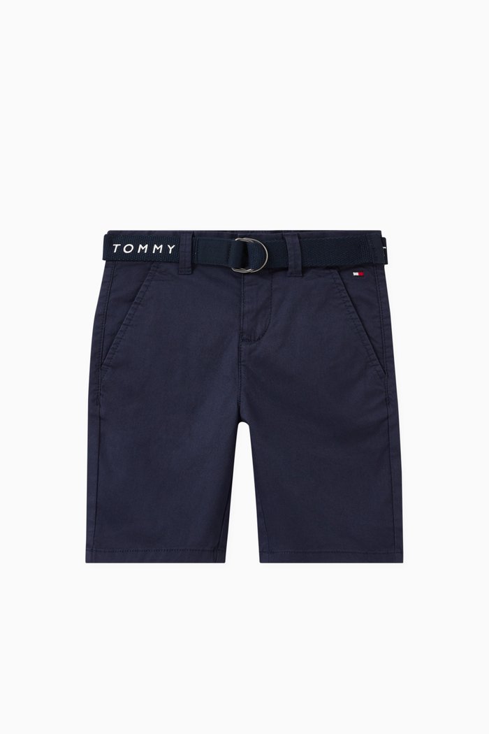 

Essential Belted Chino Shorts in Organic Cotton, Blue