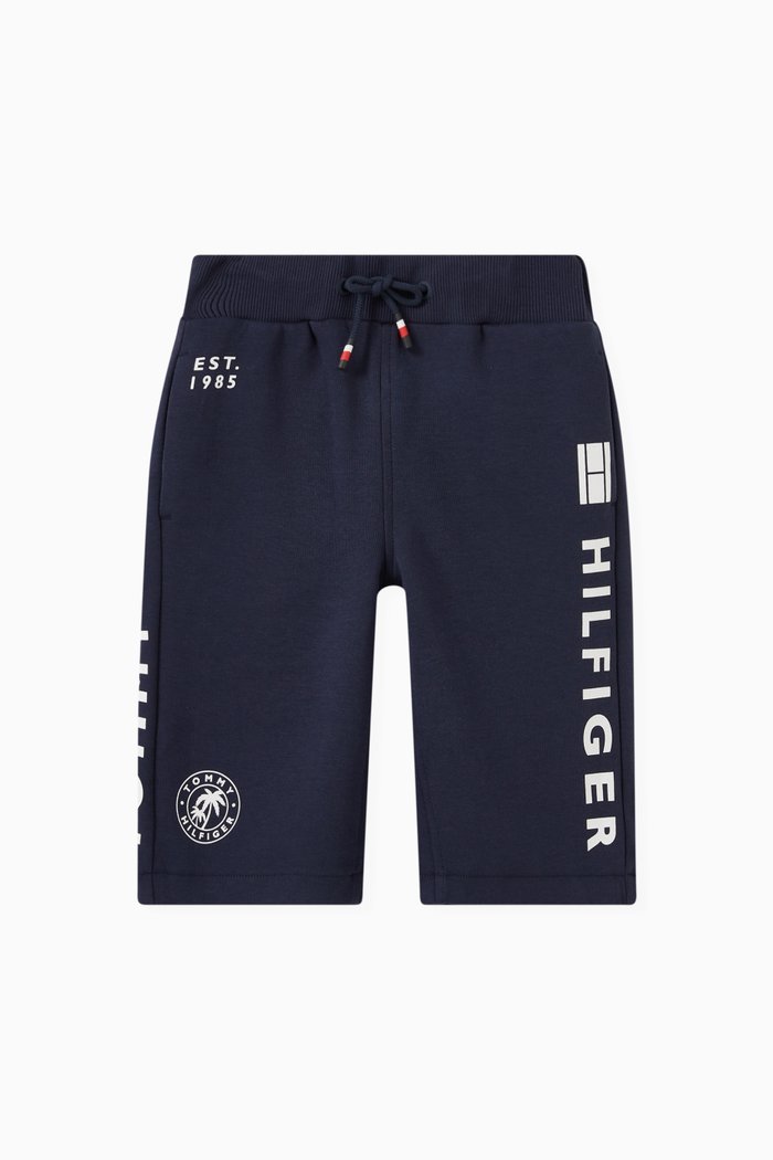 

Multi Logo Sweatshorts in Cotton Terry, Blue