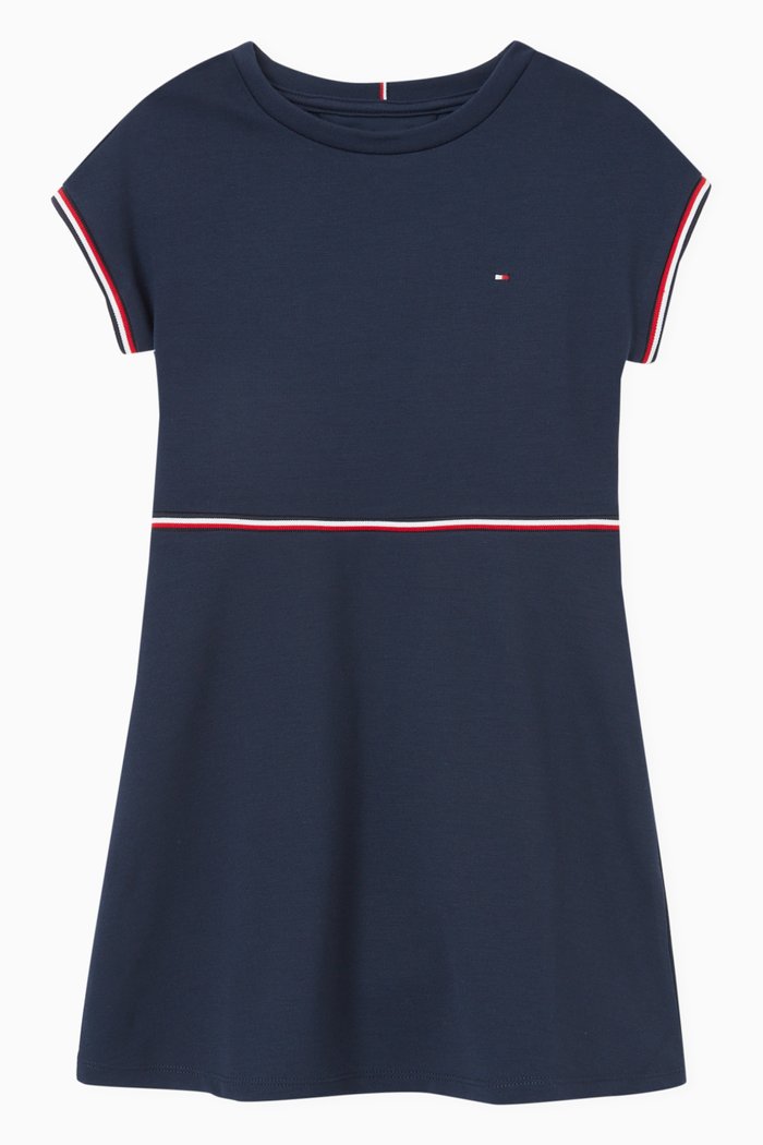 

Fit and Flare Dress in Punto di Roma, Blue