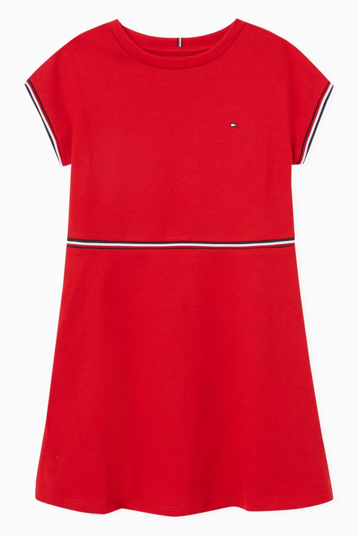 

Fit and Flare Dress in Punto di Roma, Red