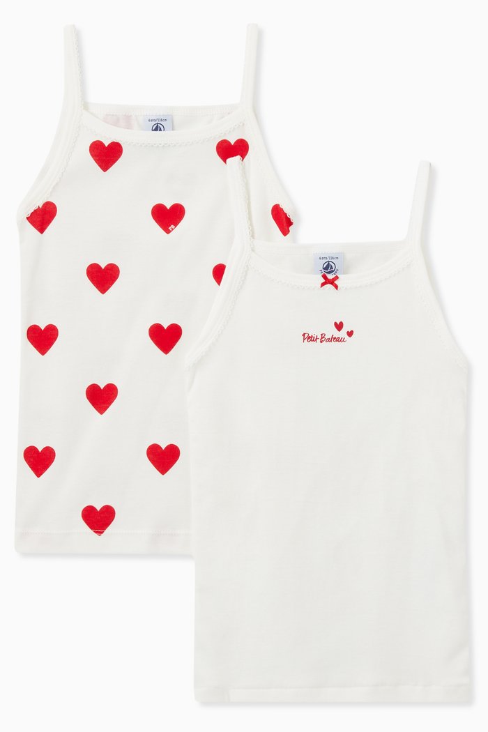 

Heart Chemise Top in Cotton, Multicolour