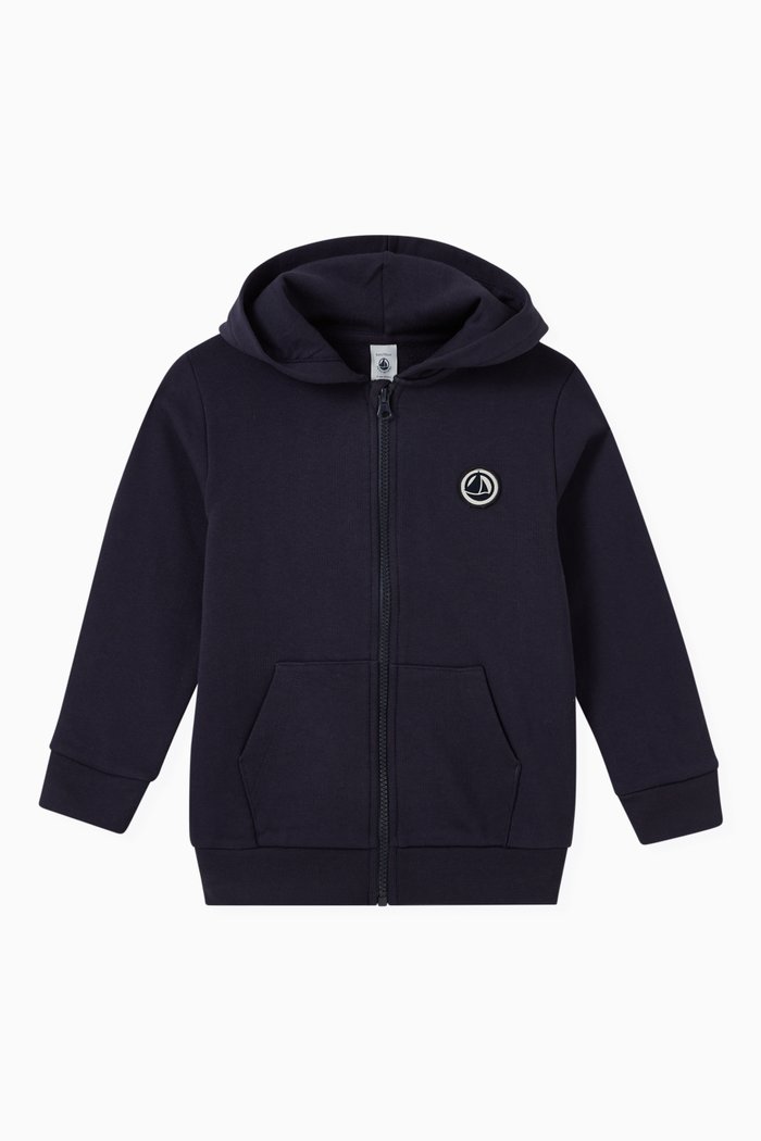 

Logo Patch Hoodie in Cotton, Blue