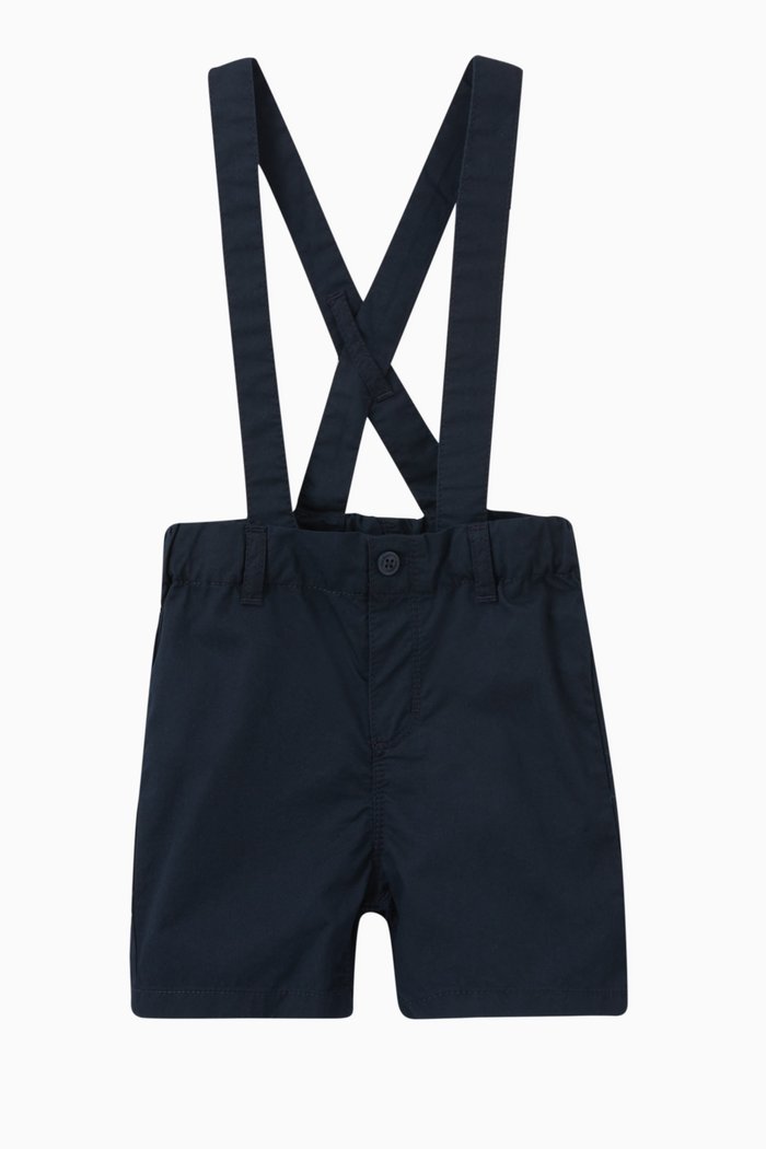

Shorts with Braces in Cotton, Blue