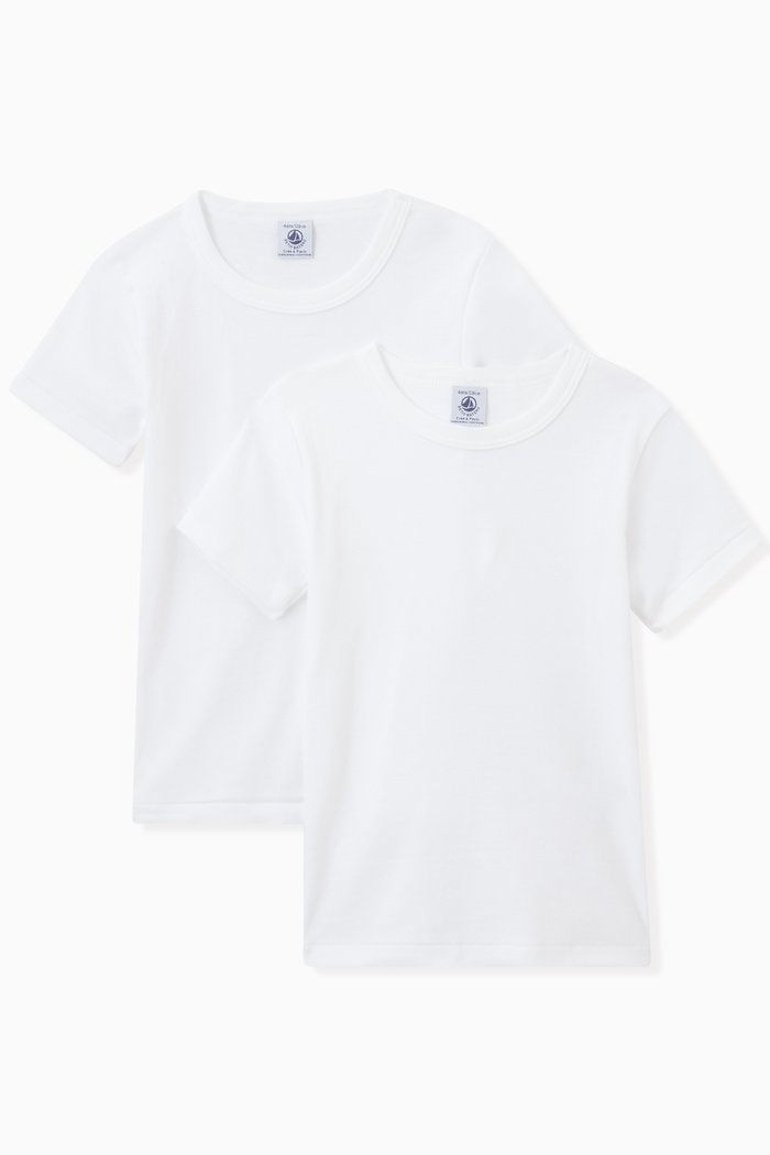 

Plain T-Shirts in Cotton, Set of 2, White