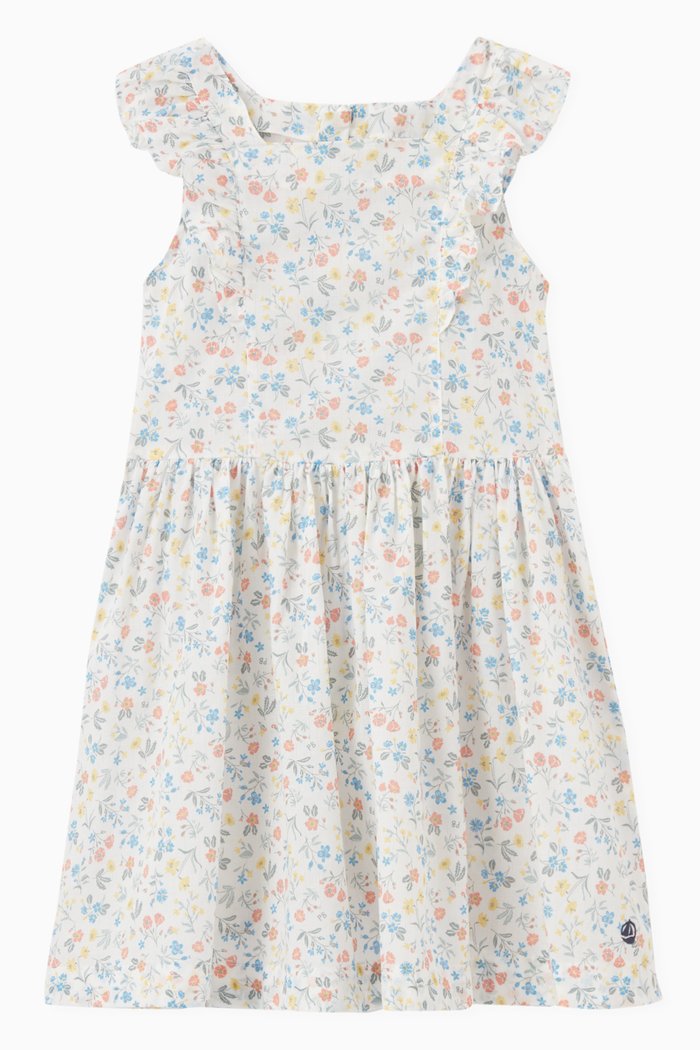 

Floral Print Dress in Poplin, Multicolour