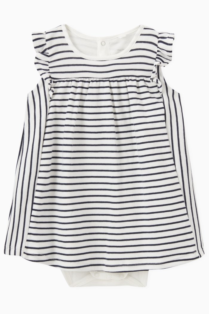 

Dress with Bodysuit in Cotton, Multicolour