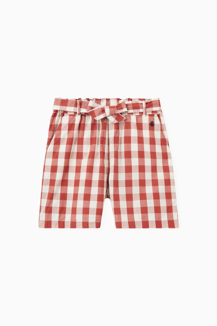 

Gingham Shorts in Poplin, Red