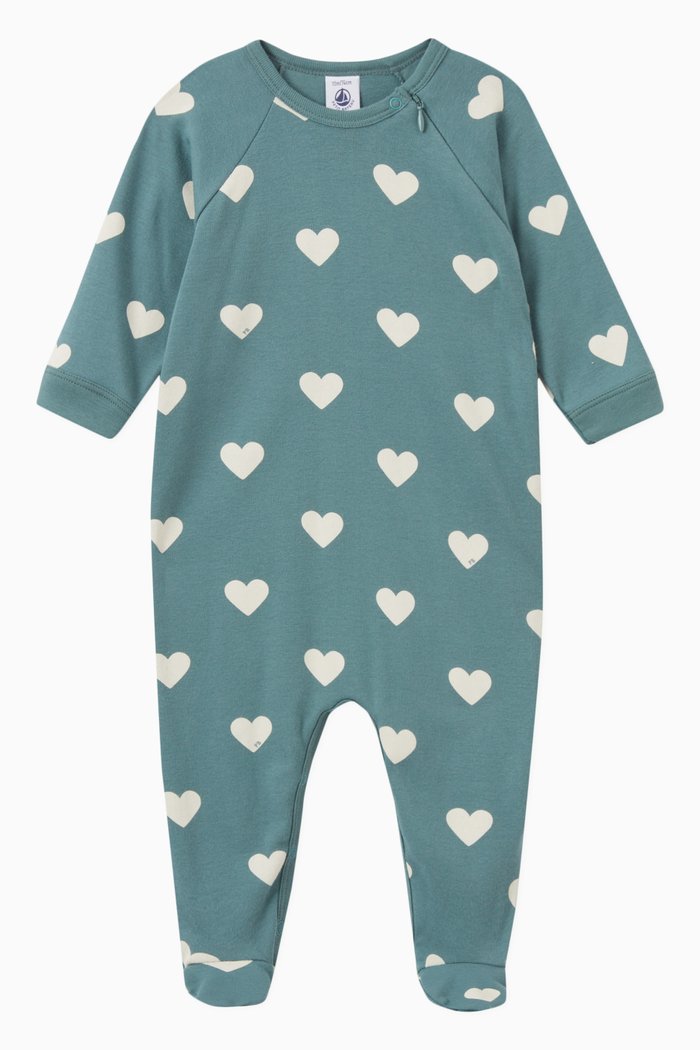 

Heart Sleepsuit in Cotton, Green