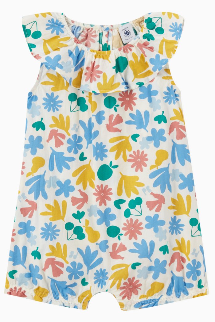 

Floral Playsuit in Cotton, Multicolour