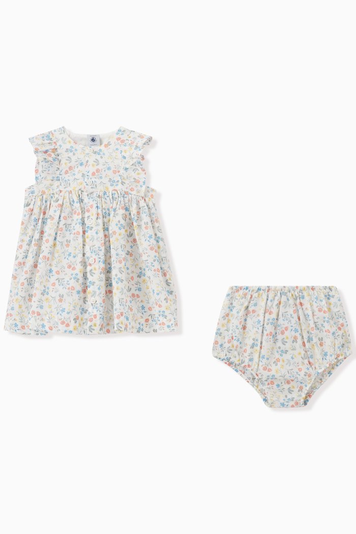 Floral Dress & Bloomers Set, Multicolour