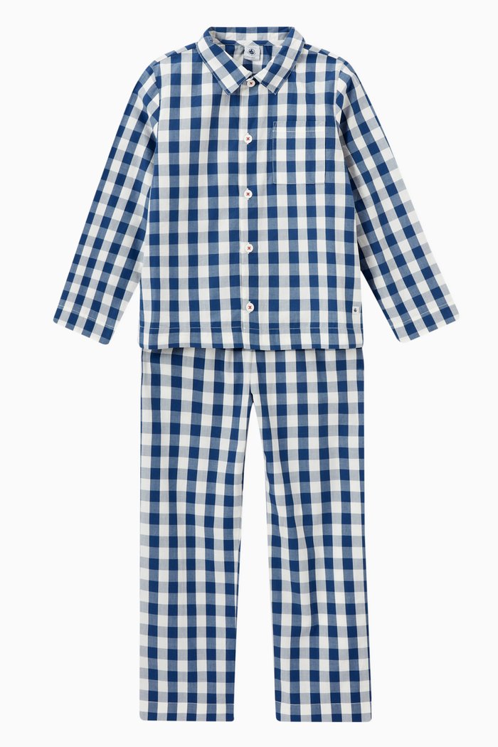 

Checked Twill Pyjama Set, Blue