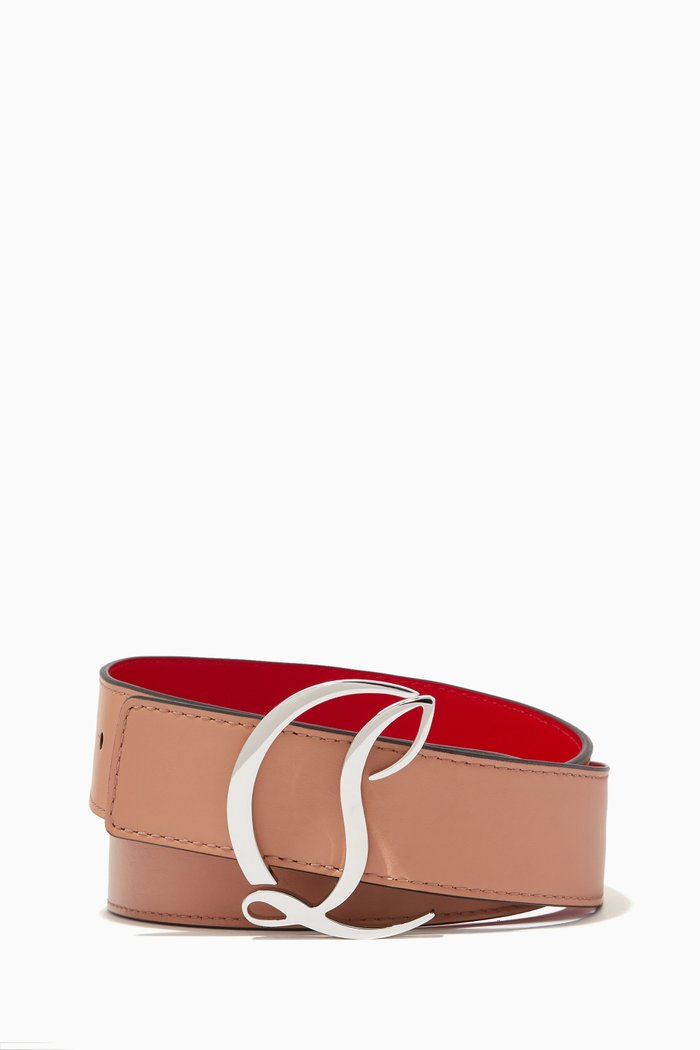 

W CL Logo Belt 35 in Leather, Neutral