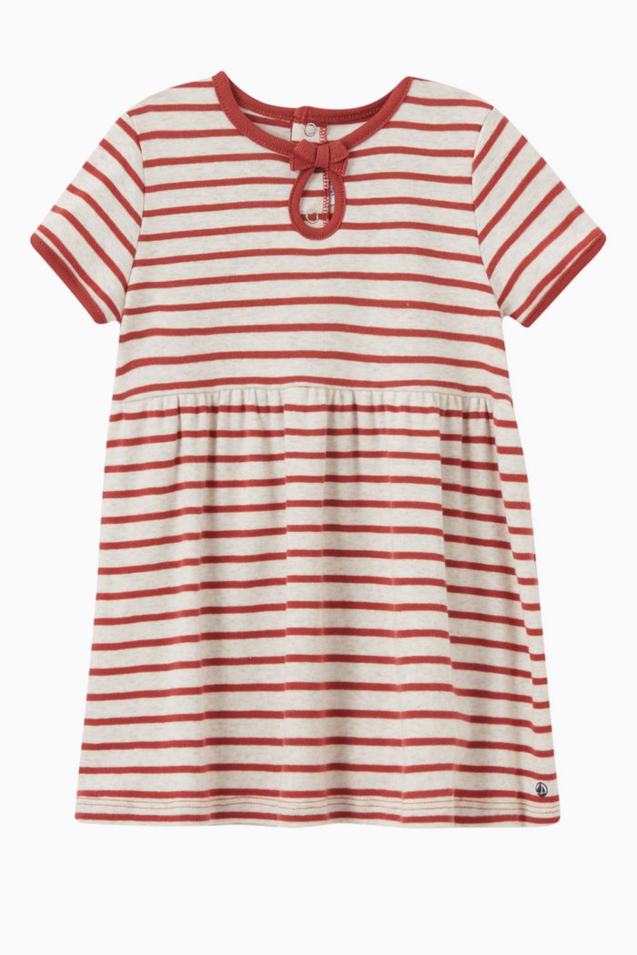 

Striped Dress in Organic Cotton, Multicolour