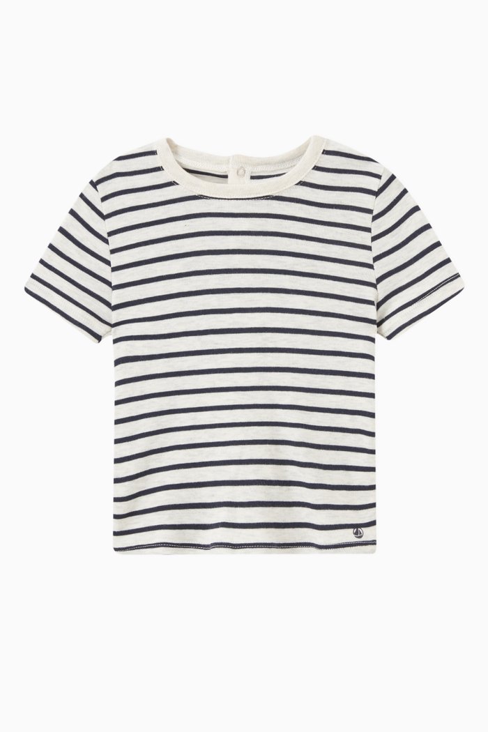 

Striped T-Shirt in Cotton, Multicolour