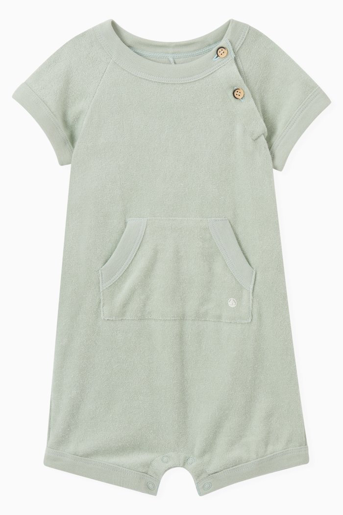 

Short Playsuit in Terry, Green