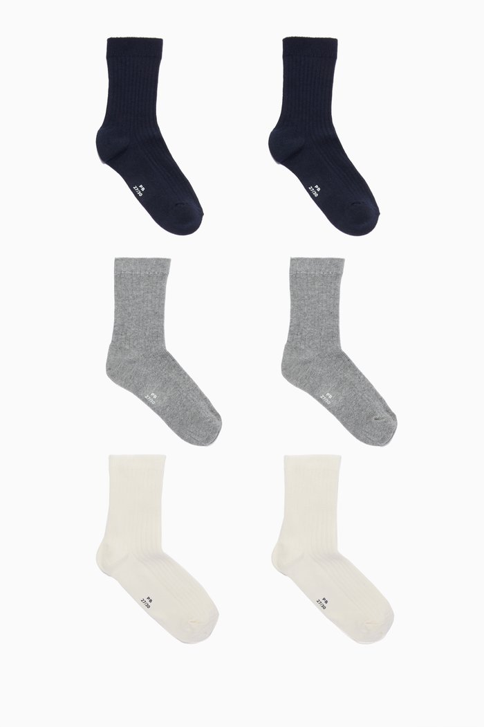 Socks, Set of 3, Multicolour