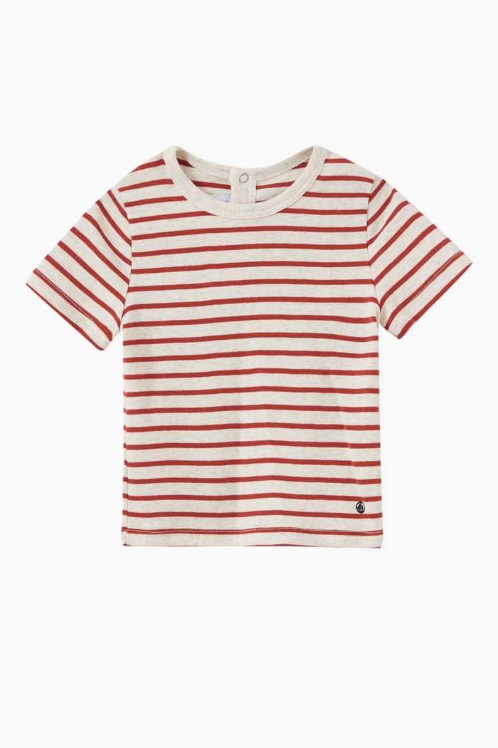 

Striped T-Shirt in Cotton, Multicolour