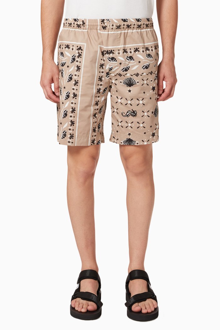 

Bandana Print Shorts in Cotton, Neutral