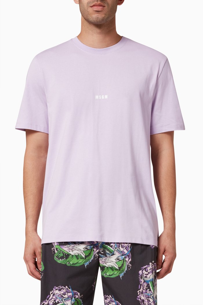 

Logo T-shirt in Cotton, Purple