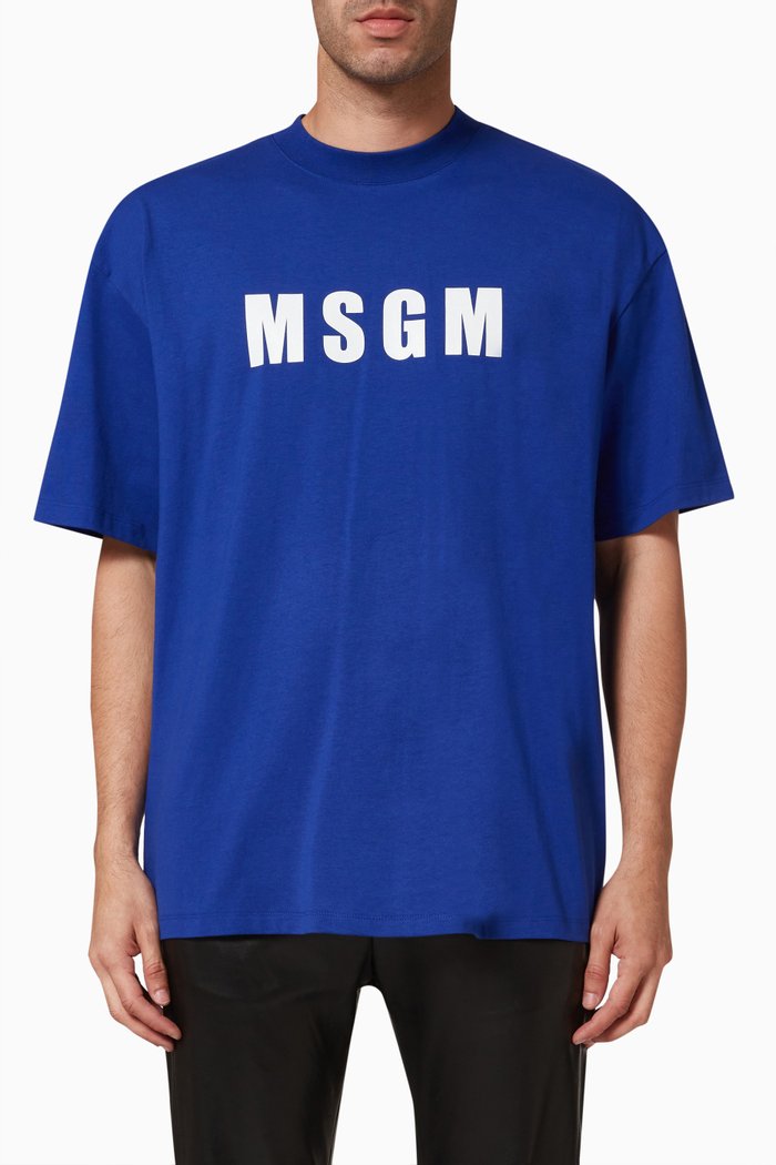

Logo T-shirt in Cotton Jersey, Blue