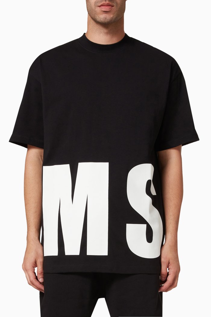 

Maxi Logo T-shirt in Cotton, Black