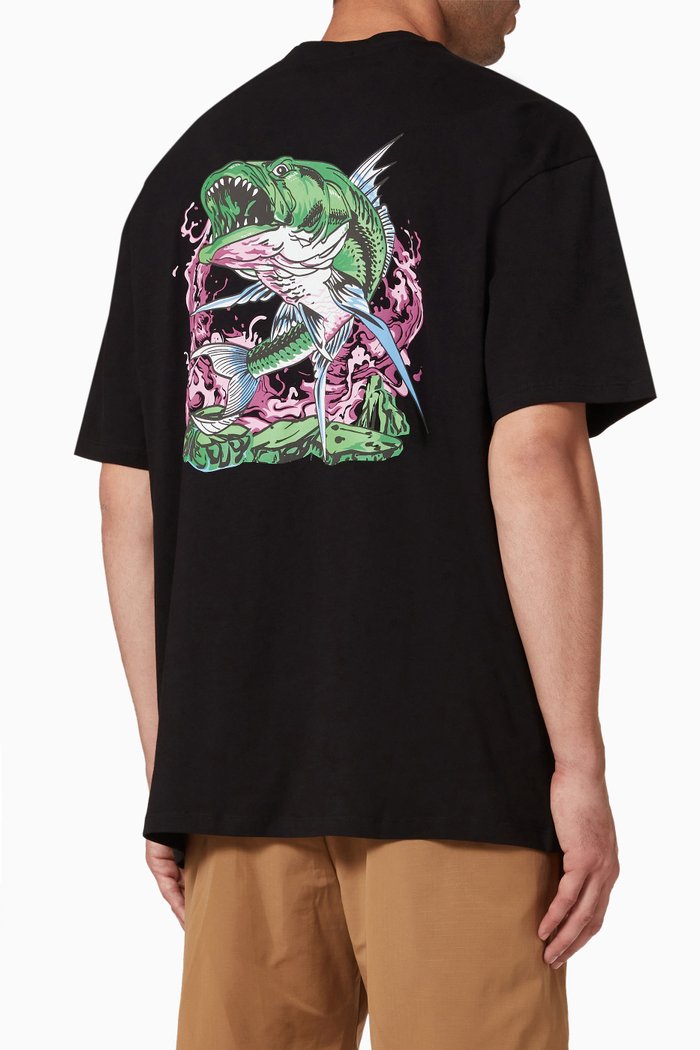 

Logo Print T-shirt in Cotton, Black