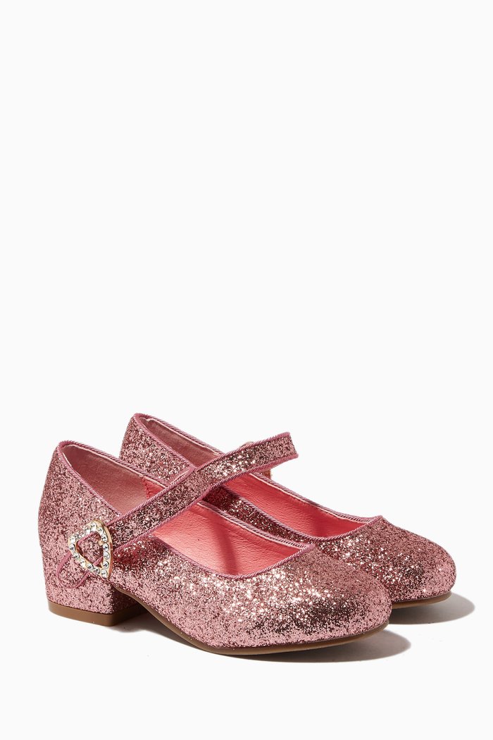

Liza Glitter Block Heels, Pink