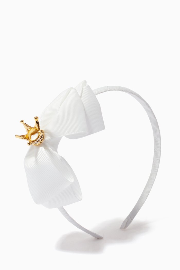 Crown Headband, White