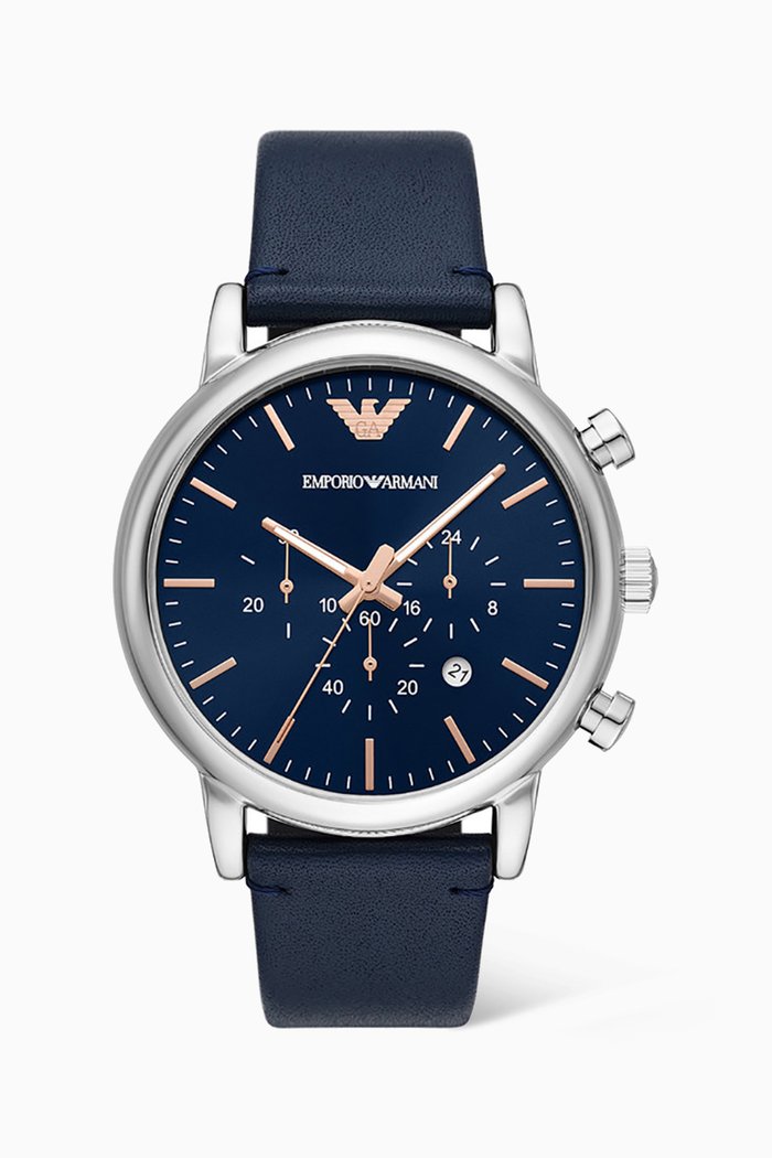 

Luigi Chrono Watch, 46mm, Blue