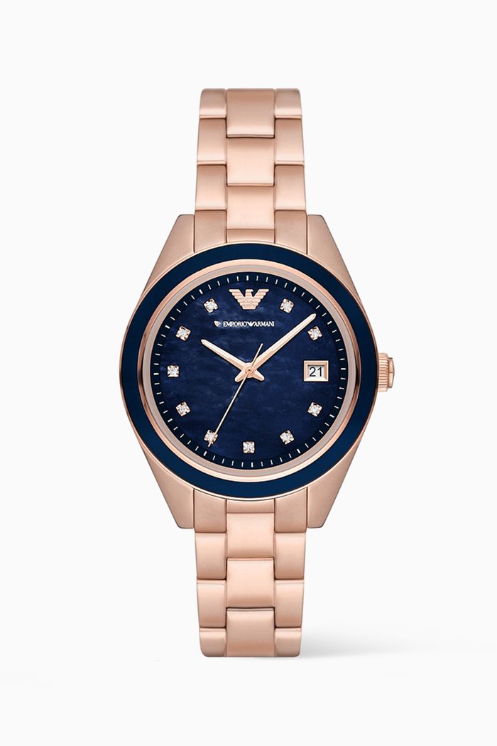 Leo Automatic Watch, 36mm, Rose gold