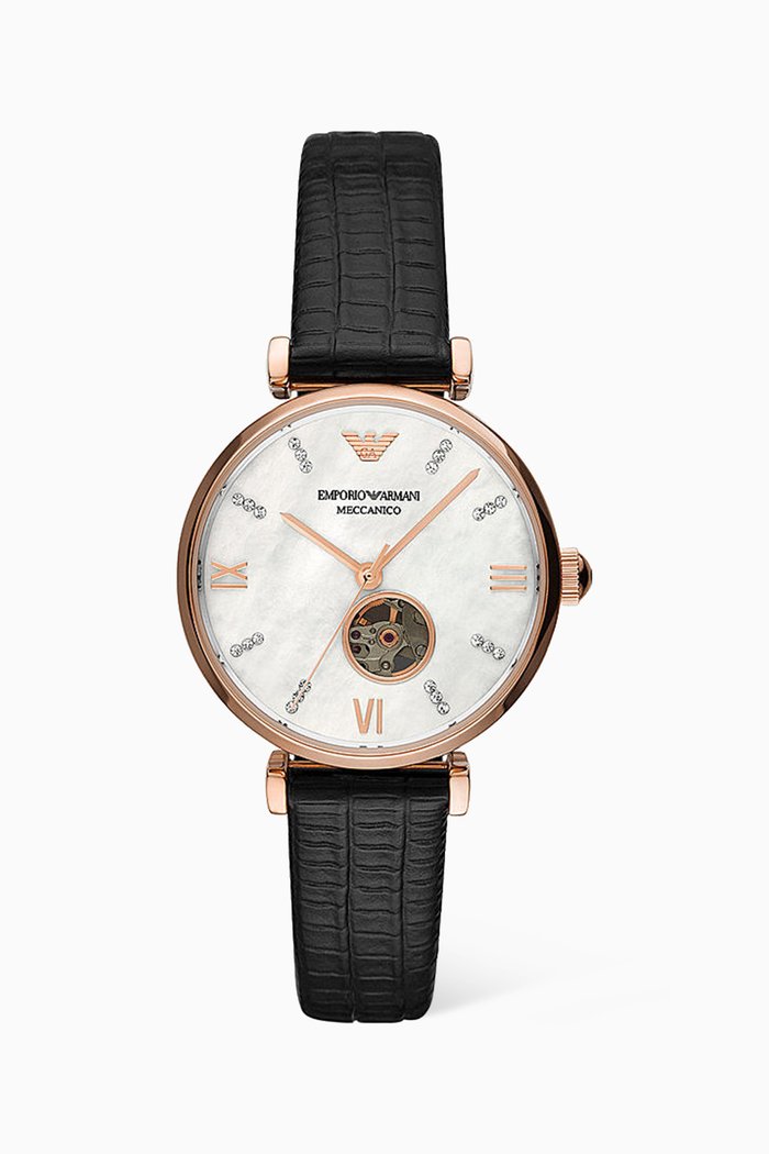 

AR60047 Meccanico Automatic Watch, 34mm, Black
