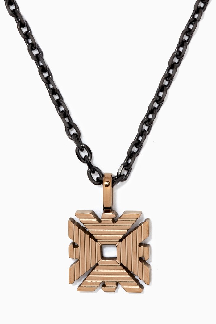 

Essential EA Eagle Necklace in Stainless Steel, Gold