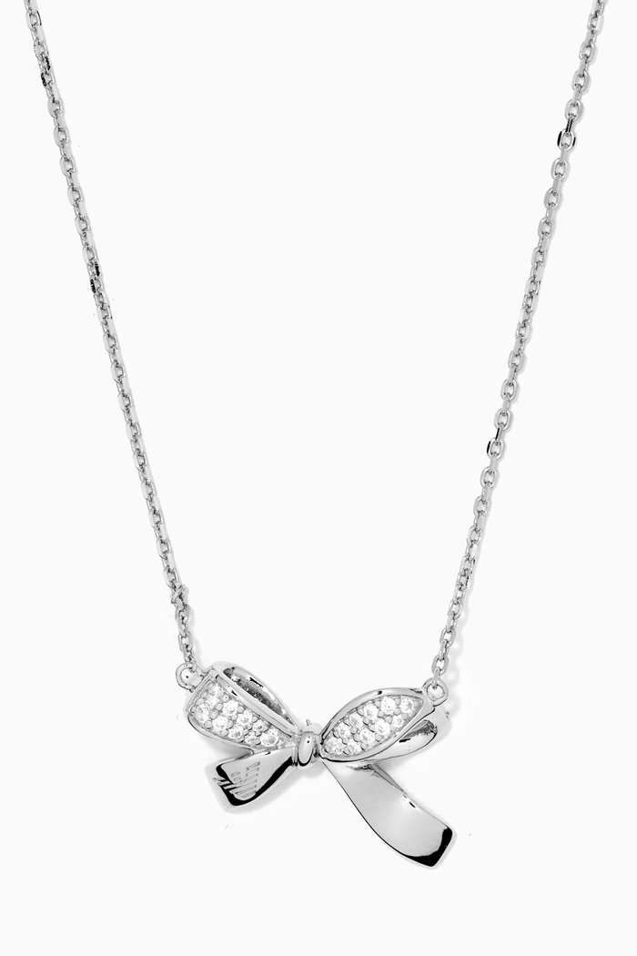 

Sentimental Bow Pendant Necklace in Sterling Silver