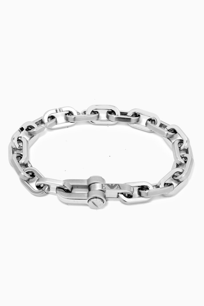 

EA Link Bracelet in Stainless Steel, Silver
