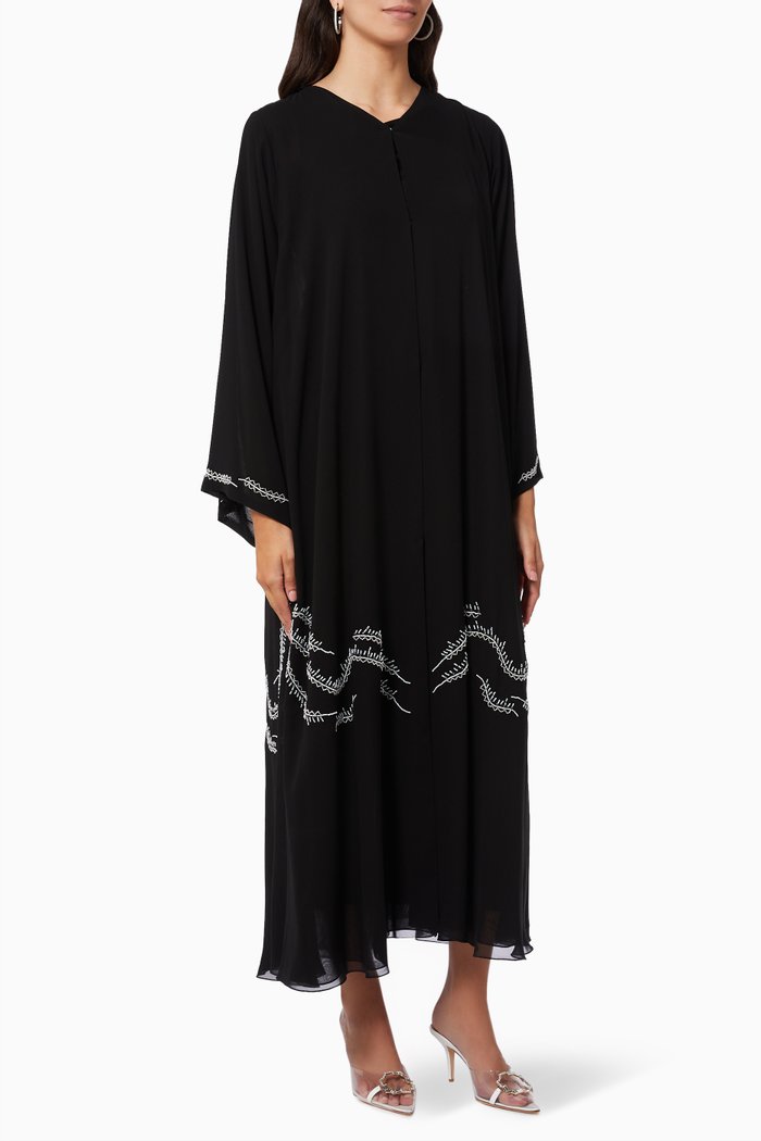 

Embroidered Abaya, Black