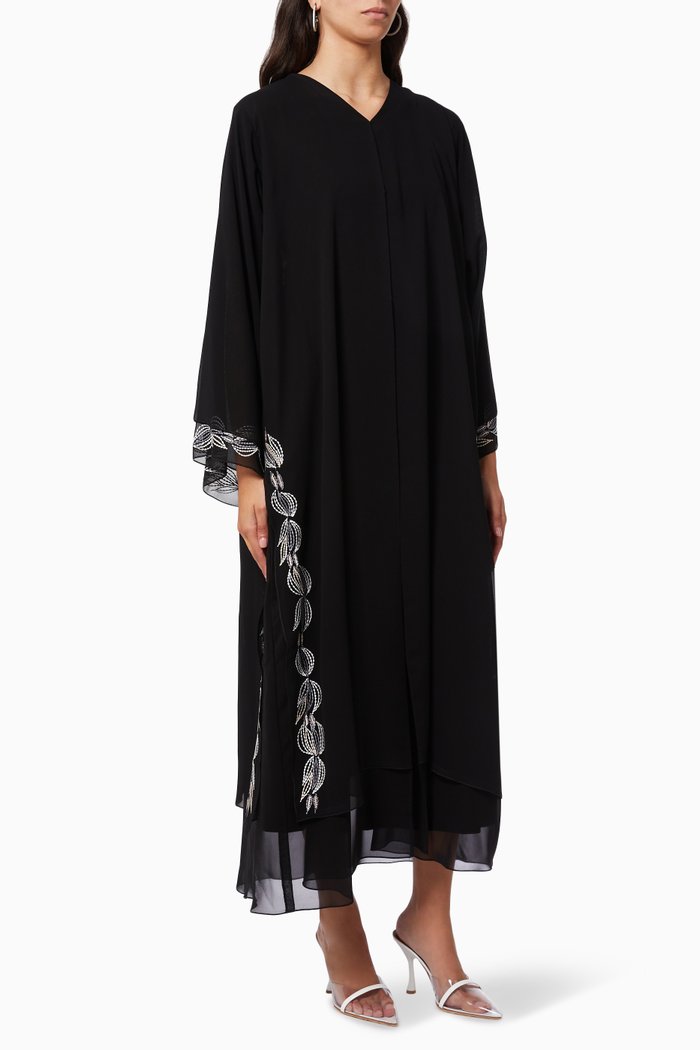 

Beaded Abaya, Black