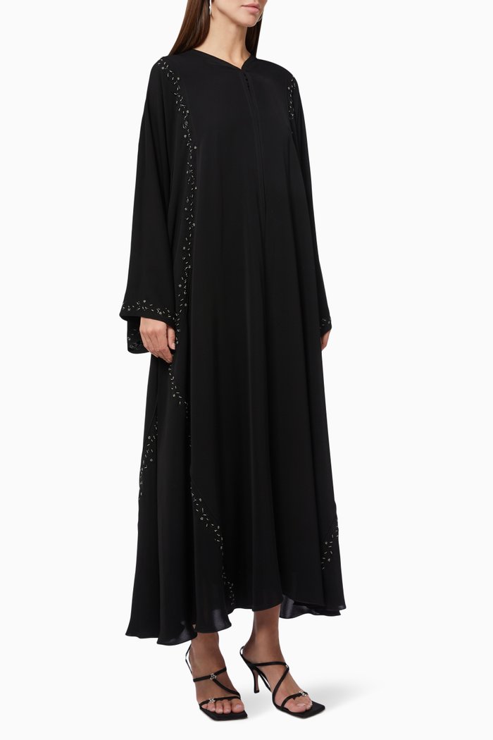 

Beaded Abaya, Black