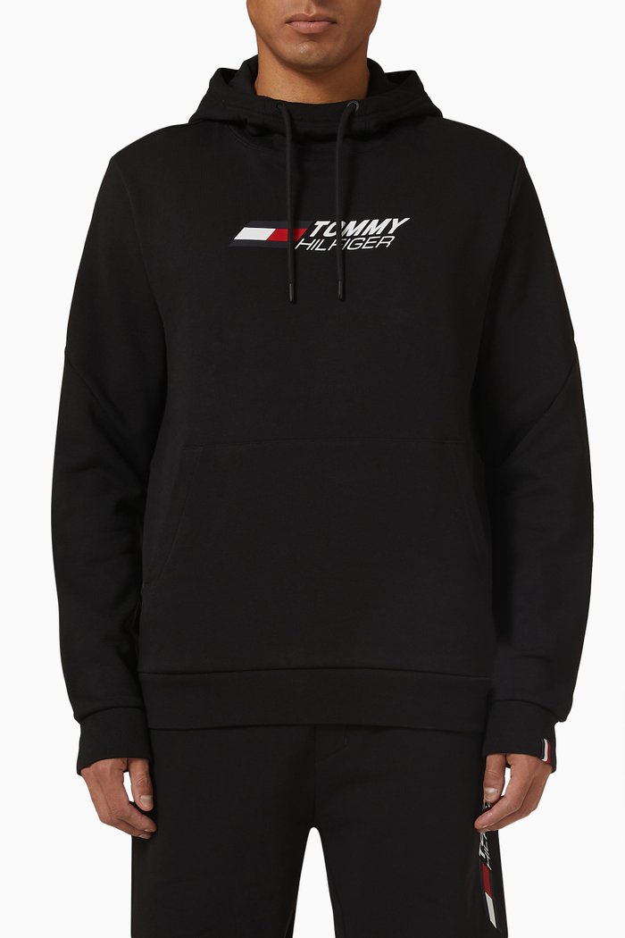 

Essential TH Cool Hoodie in Organic Cotton Terry, Black