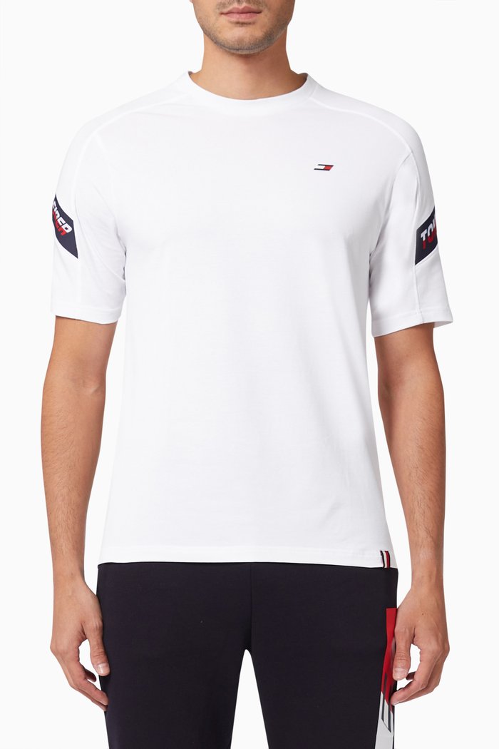 

Logo Tape T-shirt in Cotton, White